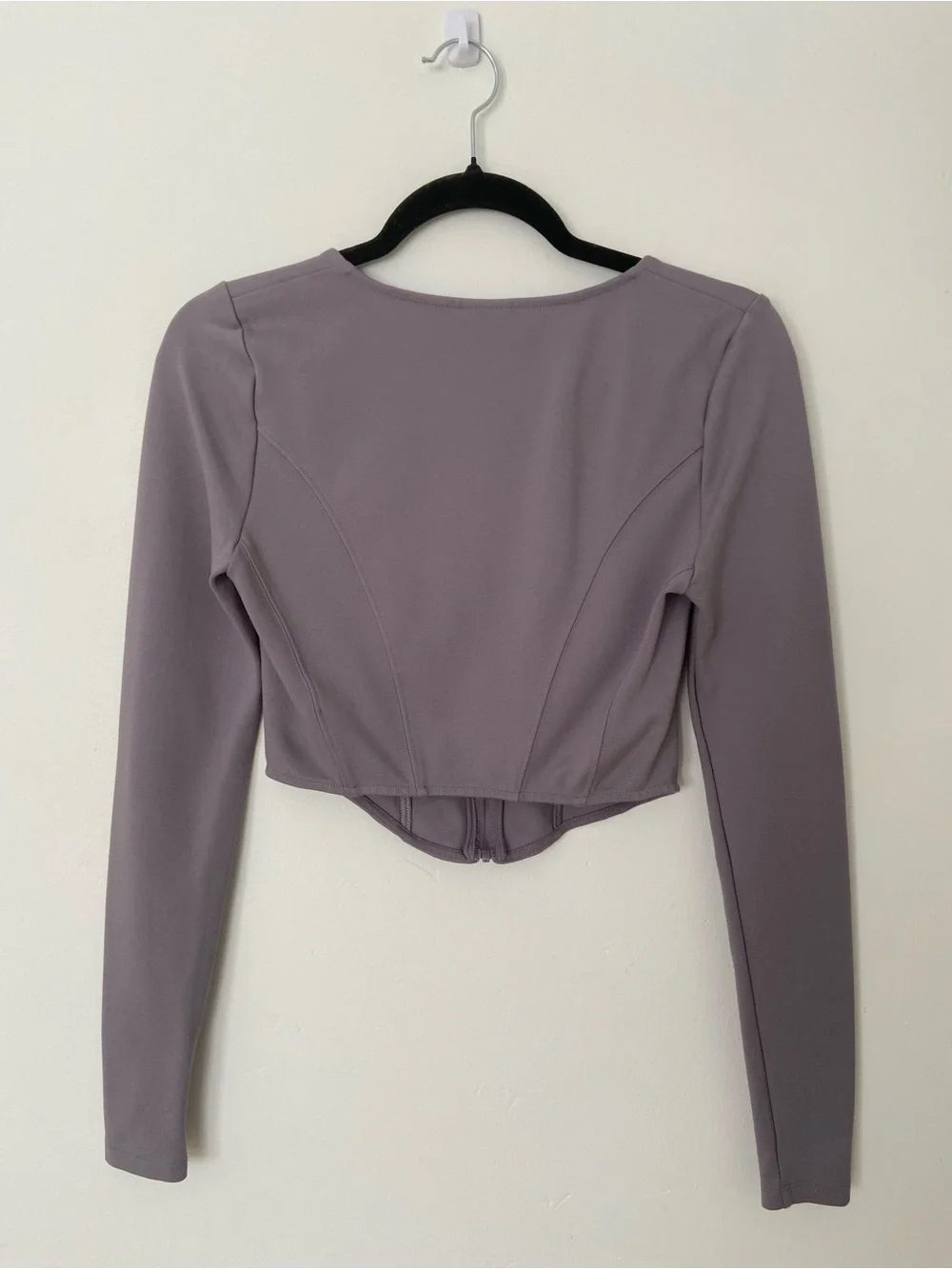Aritzia Sunday Best Maverick Bustier Long Sleeve in Purple size Small - Picture 6 of 8
